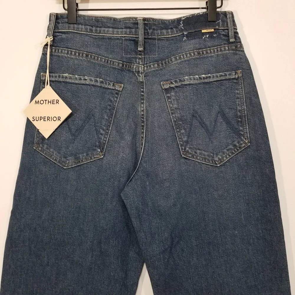 NWT Mother The Lasso Sneak High Rise Wide Leg Jeans, Punk Nouveau Size 30 $278 - Picture 9 of 16